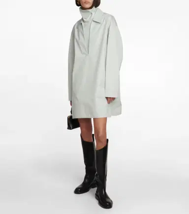 Jil Sander V-neck cotton minidress | Thumbnail 5 Jil Sander V-neck cotton minidress | Thumbnail 5