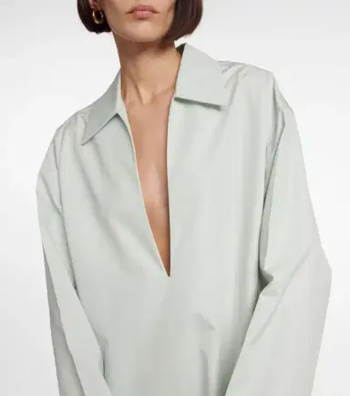 Jil Sander V-neck cotton minidress | Thumbnail 6 Jil Sander V-neck cotton minidress | Thumbnail 6