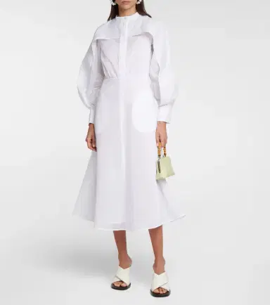 Jil Sander Cotton shirt dress | Thumbnail 4 Jil Sander Cotton shirt dress | Thumbnail 4
