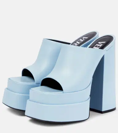 Versace Leather platform mules | Thumbnail 4 Versace Leather platform mules | Thumbnail 4
