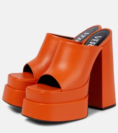 Versace Leather platform mules | Thumbnail 2 Versace Leather platform mules | Thumbnail 2