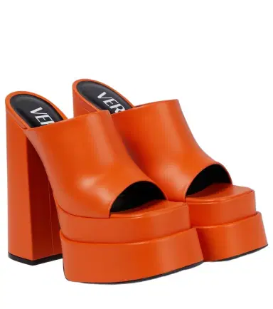 Versace Leather platform mules | Thumbnail 1 Versace Leather platform mules | Thumbnail 1