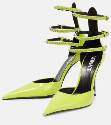 Versace Pin-Point embellished leather pumps | Thumbnail 4 Versace Pin-Point embellished leather pumps | Thumbnail 4