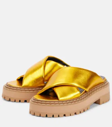 Proenza Schouler Metallic leather sandals | Thumbnail 3 Proenza Schouler Metallic leather sandals | Thumbnail 3