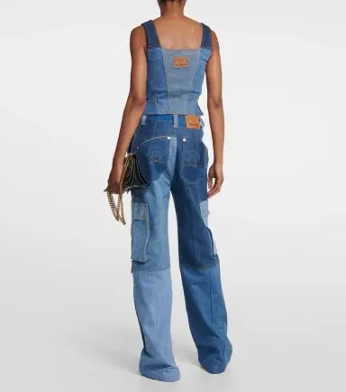 Marine Serre Monogram high-rise wide-leg jeans | Thumbnail 3 Marine Serre Monogram high-rise wide-leg jeans | Thumbnail 3