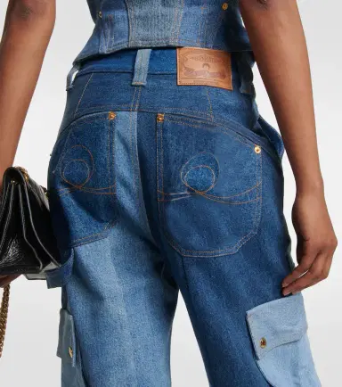 Marine Serre Monogram high-rise wide-leg jeans | Thumbnail 6 Marine Serre Monogram high-rise wide-leg jeans | Thumbnail 6