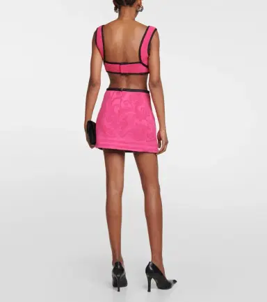 Marine Serre Jacquard cotton miniskirt | Thumbnail 4 Marine Serre Jacquard cotton miniskirt | Thumbnail 4