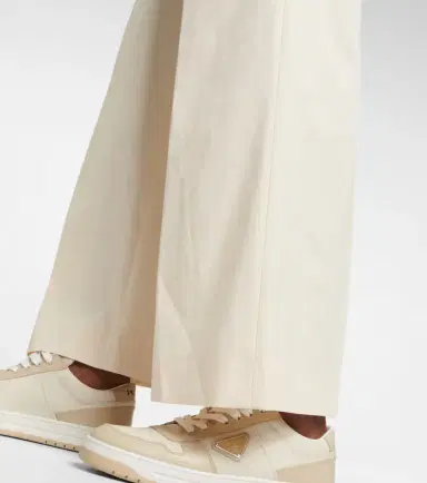 Prada Cupro high-rise wide-leg pants | Thumbnail 5 Prada Cupro high-rise wide-leg pants | Thumbnail 5