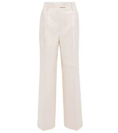 Prada Cupro high-rise wide-leg pants | Thumbnail 1 Prada Cupro high-rise wide-leg pants | Thumbnail 1