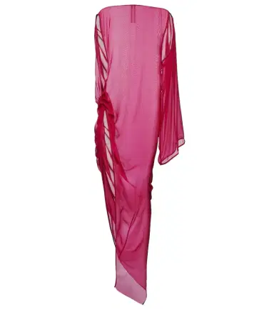 Rick Owens Abito draped silk maxi dress | Thumbnail 1 Rick Owens Abito draped silk maxi dress | Thumbnail 1