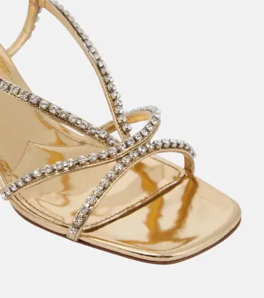 Miu Miu Embellished metallic leather sandals | Thumbnail 4 Miu Miu Embellished metallic leather sandals | Thumbnail 4