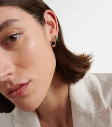 Spinelli Kilcollin Ara 18kt gold earrings with emeralds | Thumbnail 3 Spinelli Kilcollin Ara 18kt gold earrings with emeralds | Thumbnail 3
