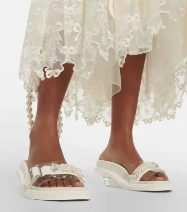 Simone Rocha Leather slides | Thumbnail 8 Simone Rocha Leather slides | Thumbnail 8