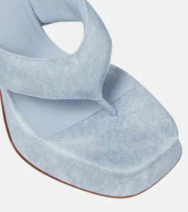 Gia Borghini Gia 17 Uni denim platform thong sandals | Thumbnail 2 Gia Borghini Gia 17 Uni denim platform thong sandals | Thumbnail 2