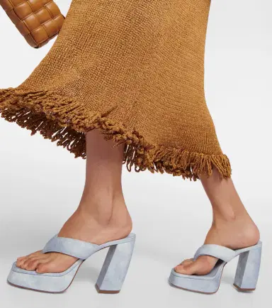 Gia Borghini Gia 17 Uni denim platform thong sandals | Thumbnail 5 Gia Borghini Gia 17 Uni denim platform thong sandals | Thumbnail 5