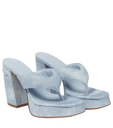 Gia Borghini Gia 17 Uni denim platform thong sandals | Thumbnail 1 Gia Borghini Gia 17 Uni denim platform thong sandals | Thumbnail 1