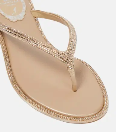 René Caovilla Diana embellished satin thong sandals | Thumbnail 4 René Caovilla Diana embellished satin thong sandals | Thumbnail 4