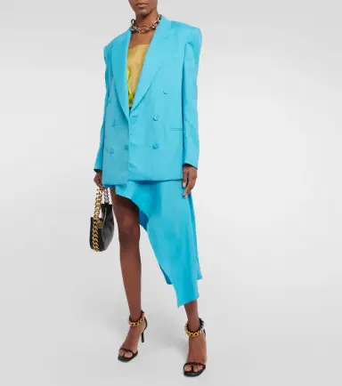 Stella McCartney Double-breasted twill blazer | Thumbnail 4 Stella McCartney Double-breasted twill blazer | Thumbnail 4