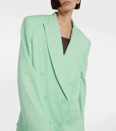Stella McCartney Double-breasted linen-blend blazer | Thumbnail 6 Stella McCartney Double-breasted linen-blend blazer | Thumbnail 6