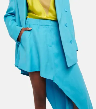 Stella McCartney Asymmetric twill miniskirt | Thumbnail 3 Stella McCartney Asymmetric twill miniskirt | Thumbnail 3