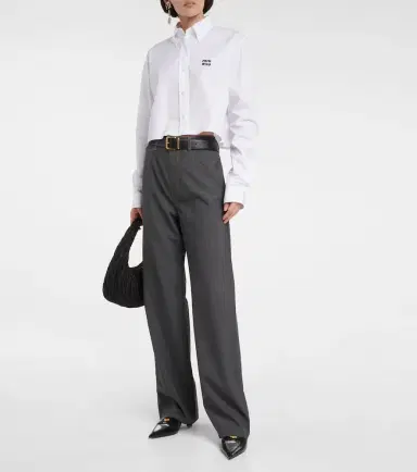 Miu Miu Mid-rise straight-leg wool pants | Thumbnail 2 Miu Miu Mid-rise straight-leg wool pants | Thumbnail 2