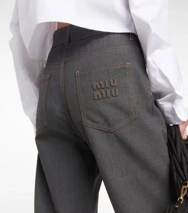 Miu Miu Mid-rise straight-leg wool pants | Thumbnail 4 Miu Miu Mid-rise straight-leg wool pants | Thumbnail 4