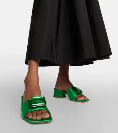 Gianvito Rossi Jaipur Slide embellished satin sandals | Thumbnail 5 Gianvito Rossi Jaipur Slide embellished satin sandals | Thumbnail 5