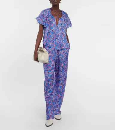 Isabel Marant Piera printed silk-blend pants | Thumbnail 4 Isabel Marant Piera printed silk-blend pants | Thumbnail 4