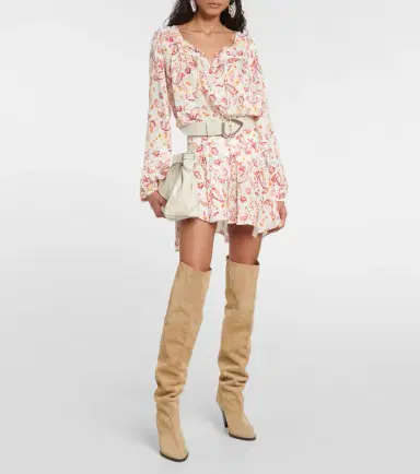 Isabel Marant Prian printed silk-blend blouse | Thumbnail 2 Isabel Marant Prian printed silk-blend blouse | Thumbnail 2