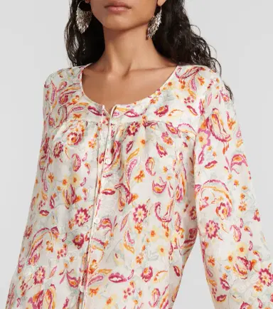 Isabel Marant Prian printed silk-blend blouse | Thumbnail 3 Isabel Marant Prian printed silk-blend blouse | Thumbnail 3