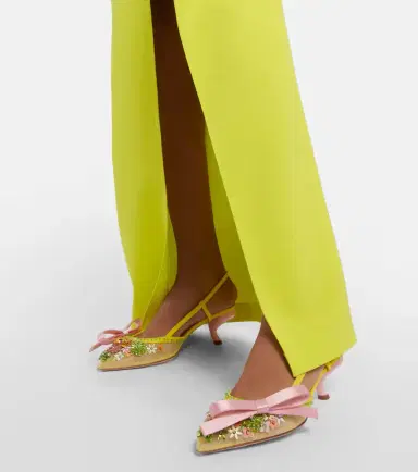 Roger Vivier Virgule embellished satin slingback pumps | Thumbnail 2 Roger Vivier Virgule embellished satin slingback pumps | Thumbnail 2