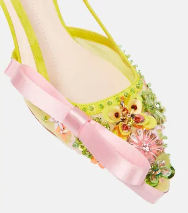 Roger Vivier Virgule embellished satin slingback pumps | Thumbnail 5 Roger Vivier Virgule embellished satin slingback pumps | Thumbnail 5