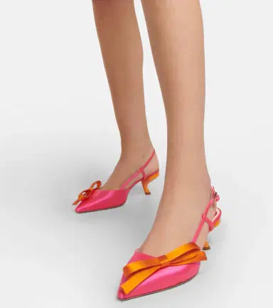 Roger Vivier Virgule bow-embellished satin slingback pumps | Thumbnail 5 Roger Vivier Virgule bow-embellished satin slingback pumps | Thumbnail 5