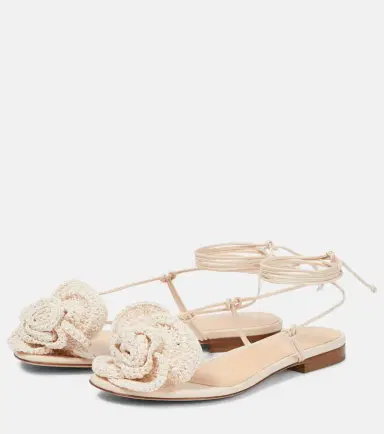 Magda Butrym Crochet and leather sandals | Thumbnail 2 Magda Butrym Crochet and leather sandals | Thumbnail 2