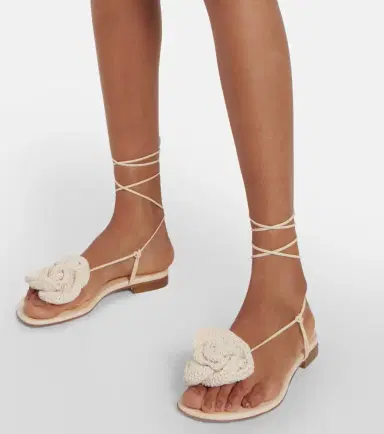 Magda Butrym Crochet and leather sandals | Thumbnail 6 Magda Butrym Crochet and leather sandals | Thumbnail 6