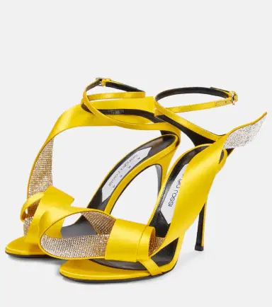 Area x Sergio Rossi Marquise embellished satin sandals | Thumbnail 2 Area x Sergio Rossi Marquise embellished satin sandals | Thumbnail 2