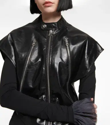 MM6 MAISON MARGIELA Leather jacket | Thumbnail 3 MM6 MAISON MARGIELA Leather jacket | Thumbnail 3