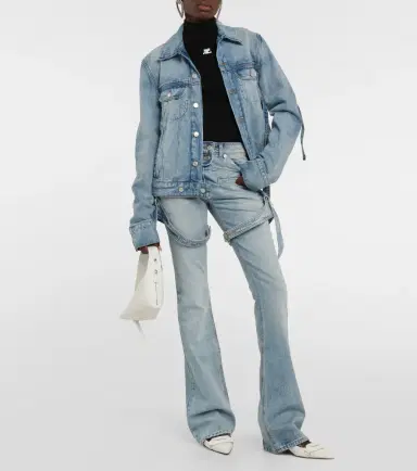 Courreges Courrèges Mid-rise bootcut jeans | Thumbnail 2 Courreges Courrèges Mid-rise bootcut jeans | Thumbnail 2