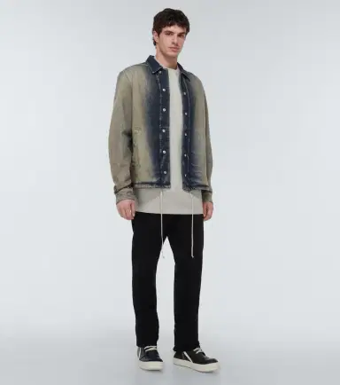 Rick Owens DRKSHDW faded denim shirt jacket | Thumbnail 4 Rick Owens DRKSHDW faded denim shirt jacket | Thumbnail 4
