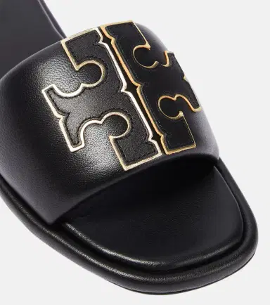 Tory Burch Double T leather slides | Thumbnail 4 Tory Burch Double T leather slides | Thumbnail 4