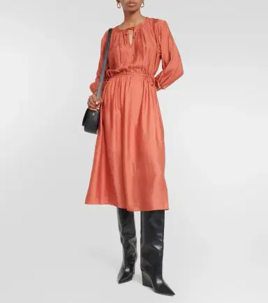 A.P.C. A. P.C. Eve pleated jersey midi dress | Thumbnail 2 A.P.C. A. P.C. Eve pleated jersey midi dress | Thumbnail 2