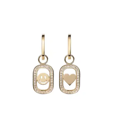 Sydney Evan Open Icon 14kt gold drop earrings with diamonds | Thumbnail 1 Sydney Evan Open Icon 14kt gold drop earrings with diamonds | Thumbnail 1