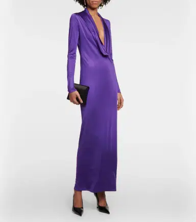 Versace Cowl-neck draped satin gown | Thumbnail 3 Versace Cowl-neck draped satin gown | Thumbnail 3