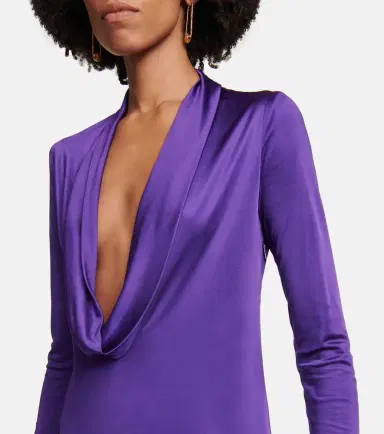 Versace Cowl-neck draped satin gown | Thumbnail 5 Versace Cowl-neck draped satin gown | Thumbnail 5