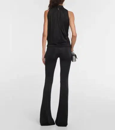 Versace Cutout turtleneck satin top | Thumbnail 3 Versace Cutout turtleneck satin top | Thumbnail 3