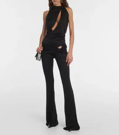 Versace Cutout turtleneck satin top | Thumbnail 4 Versace Cutout turtleneck satin top | Thumbnail 4