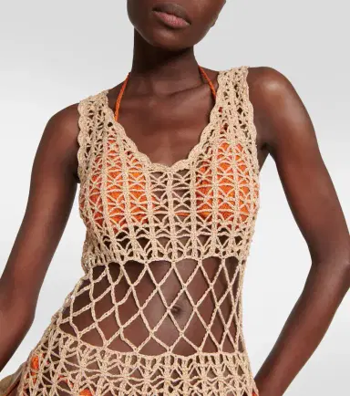 Anna Kosturova Fringe-trimmed crochet midi dress | Thumbnail 5 Anna Kosturova Fringe-trimmed crochet midi dress | Thumbnail 5