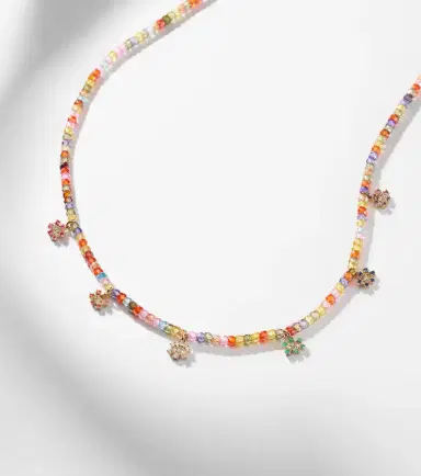 Sydney Evan Evil Eye 14kt gold beaded necklace with diamonds | Thumbnail 5 Sydney Evan Evil Eye 14kt gold beaded necklace with diamonds | Thumbnail 5