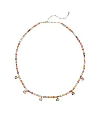 Sydney Evan Evil Eye 14kt gold beaded necklace with diamonds | Thumbnail 1 Sydney Evan Evil Eye 14kt gold beaded necklace with diamonds | Thumbnail 1
