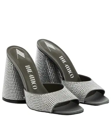 The Attico Luz crystal-embellished leather mules | Thumbnail 1 The Attico Luz crystal-embellished leather mules | Thumbnail 1